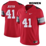 Women's NCAA Ohio State Buckeyes Hayden Jester #41 College Stitched 2018 Spring Game Authentic Nike Red Football Jersey EQ20D10YP